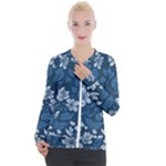 Pattern Flower Nature Casual Zip Up Jacket