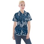 Pattern Flower Nature Women s Short Sleeve Pocket Shirt