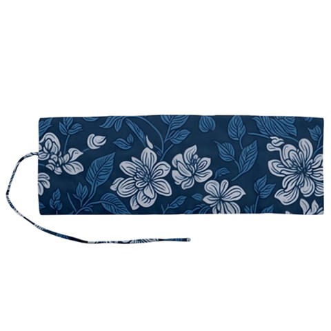 Pattern Flower Nature Roll Up Canvas Pencil Holder (M) from ArtsNow.com