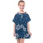 Pattern Flower Nature Kids  One Piece Chiffon Dress