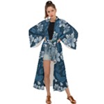 Pattern Flower Nature Maxi Kimono