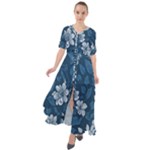 Pattern Flower Nature Waist Tie Boho Maxi Dress
