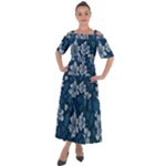 Pattern Flower Nature Shoulder Straps Boho Maxi Dress 