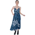 Pattern Flower Nature Tie Back Maxi Dress