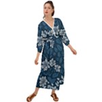 Pattern Flower Nature Grecian Style  Maxi Dress