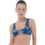 Pattern Flower Nature Ring Detail Bikini Top