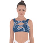 Pattern Flower Nature Bandaged Up Bikini Top