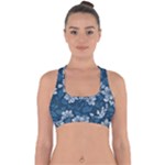 Pattern Flower Nature Cross Back Hipster Bikini Top 