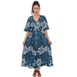 Pattern Flower Nature Kimono Sleeve Boho Dress