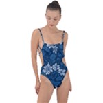 Pattern Flower Nature Tie Strap One Piece Swimsuit