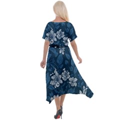 Cross Front Sharkbite Hem Maxi Dress 
