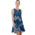 Pattern Flower Nature Frill Swing Dress