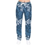 Pattern Flower Nature Women Velvet Drawstring Pants
