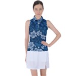 Pattern Flower Nature Women s Sleeveless Polo T-Shirt