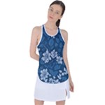 Pattern Flower Nature Racer Back Mesh Tank Top