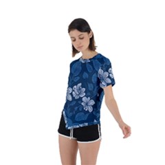 Asymmetrical Short Sleeve Sports T-Shirt 