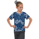 Pattern Flower Nature Kids  Mesh Piece T-Shirt