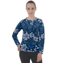 Pattern Flower Nature Women s Long Sleeve Raglan T