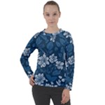 Pattern Flower Nature Women s Long Sleeve Raglan T-Shirt