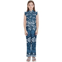 Kids  Sleeveless Ruffle Edge Band Collar Chiffon One Piece 