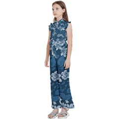 Kids  Sleeveless Ruffle Edge Band Collar Chiffon One Piece 