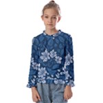 Pattern Flower Nature Kids  Frill Detail T-Shirt