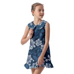 Kids  Pilgrim Collar Ruffle Hem Dress 