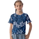 Pattern Flower Nature Kids  Cuff Sleeve Scrunch Bottom T-Shirt