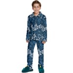 Pattern Flower Nature Kids  Long Sleeve Velvet Pajamas Set