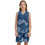 Pattern Flower Nature Kids  Basketball Mesh Set