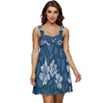 Pattern Flower Nature Ruffle Strap Babydoll Chiffon Dress
