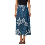 Pattern Flower Nature Classic Midi Chiffon Skirt