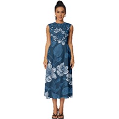 Sleeveless Round Neck Midi Dress 