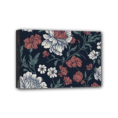 Flower Pattern Mini Canvas 6  x 4  (Stretched) from ArtsNow.com