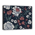 Flower Pattern Canvas 14  x 11  (Stretched)