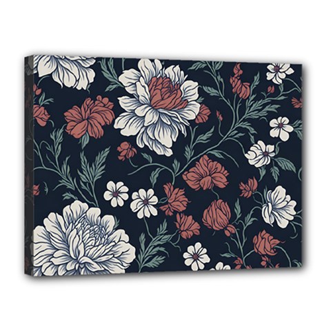 Flower Pattern Canvas 16  x 12  (Stretched) from ArtsNow.com