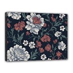 Flower Pattern Canvas 16  x 12  (Stretched)