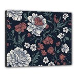 Flower Pattern Canvas 20  x 16  (Stretched)