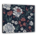 Flower Pattern Canvas 24  x 20  (Stretched)