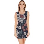 Flower Pattern Bodycon Dress