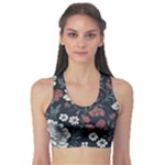 Flower Pattern Fitness Sports Bra