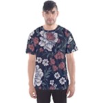 Flower Pattern Men s Sport Mesh T-Shirt