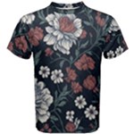 Flower Pattern Men s Cotton T-Shirt