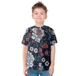 Flower Pattern Kids  Cotton T-Shirt