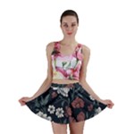 Flower Pattern Mini Skirt