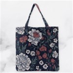 Flower Pattern Grocery Tote Bag