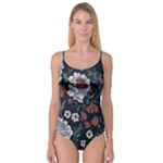 Flower Pattern Camisole Leotard 