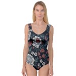 Flower Pattern Princess Tank Leotard 