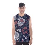 Flower Pattern Men s Basketball Tank Top