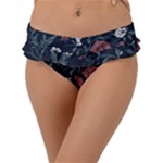 Flower Pattern Frill Bikini Bottoms